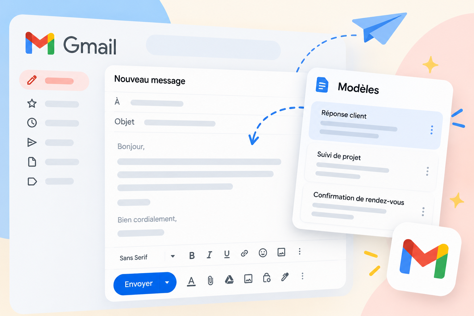 Modèle de mail Gmail : 5 astuces efficaces pour gagner du temps