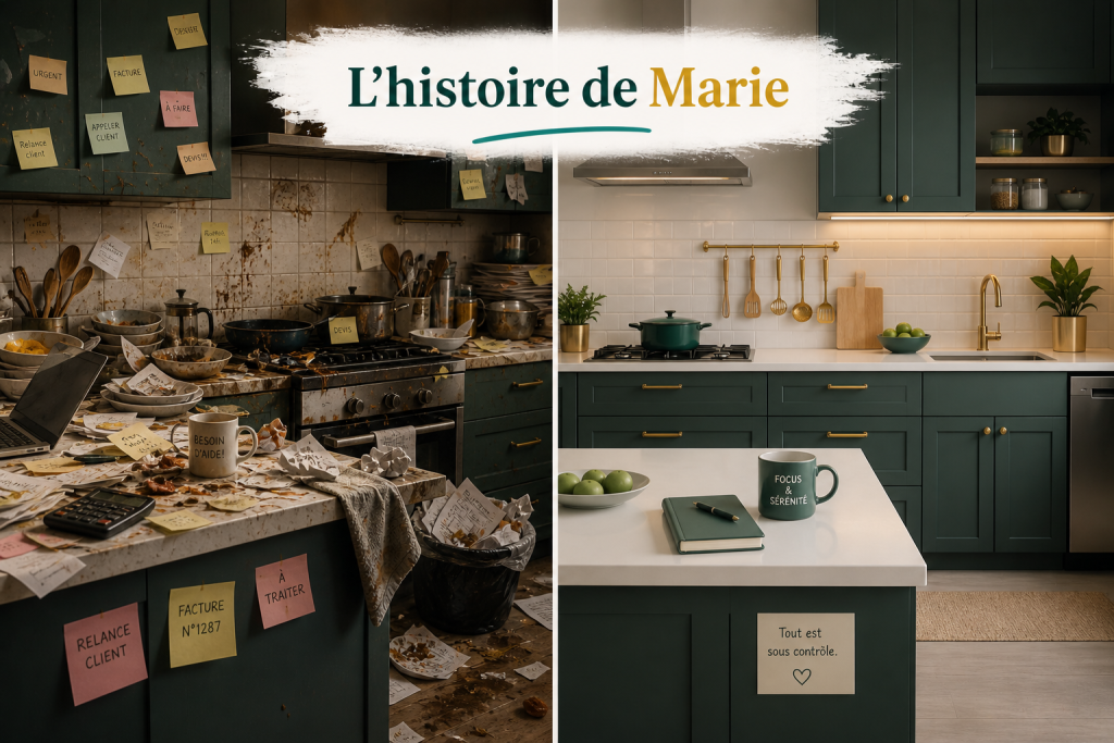 avant apres organisation cuisine métaphore gestion administrative