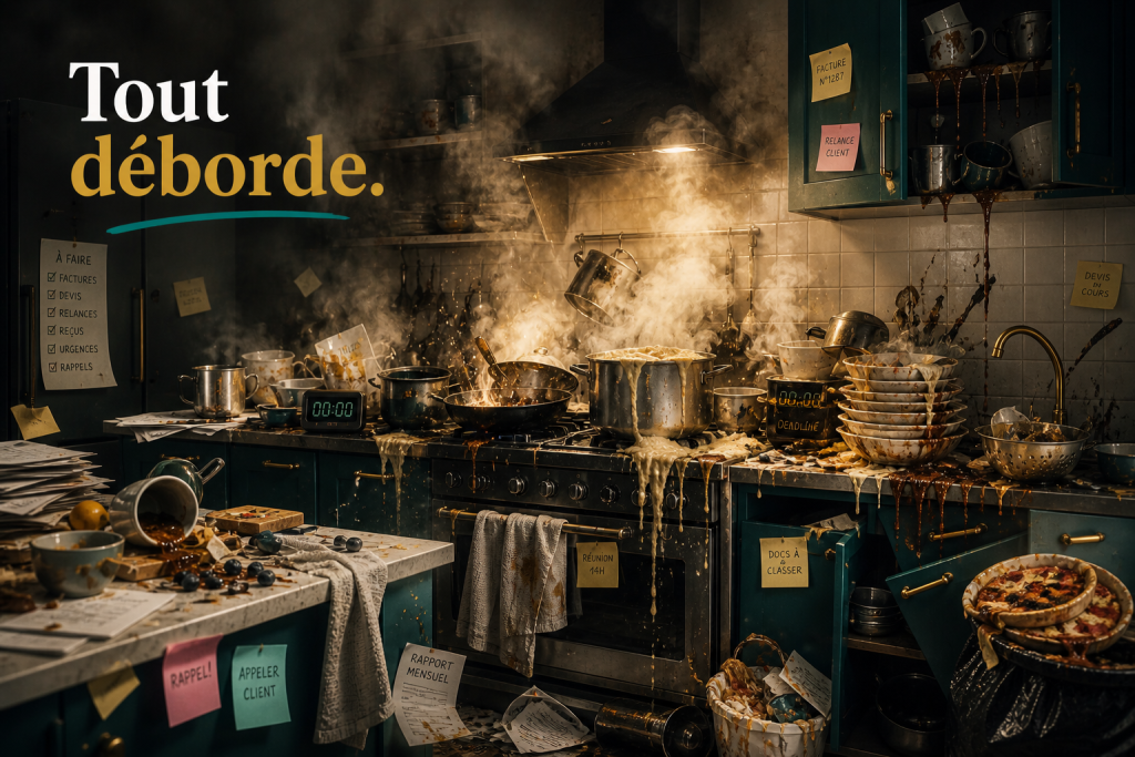 cuisine en désordre stress organisation chaos administratif