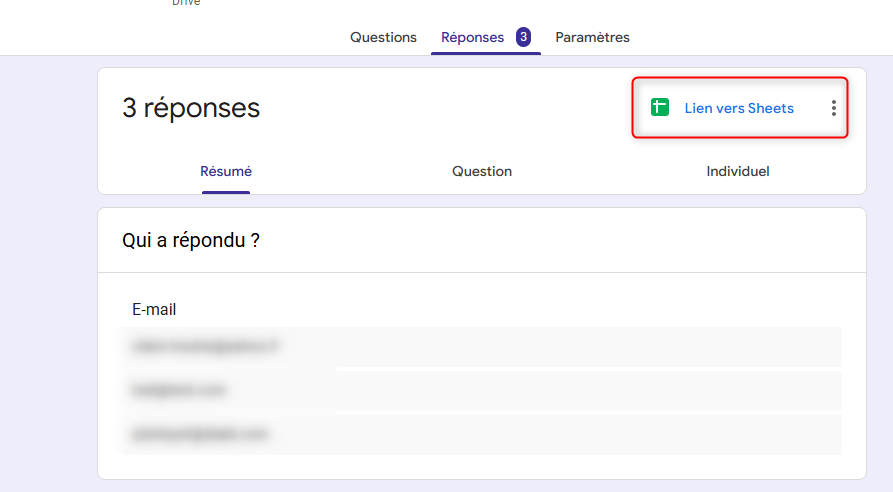 Lier Google Forms à Google Sheets pour centraliser les demandes clients
