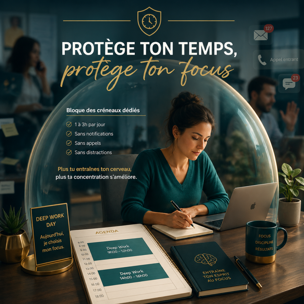 Plages horaires réservées au DeepWork.