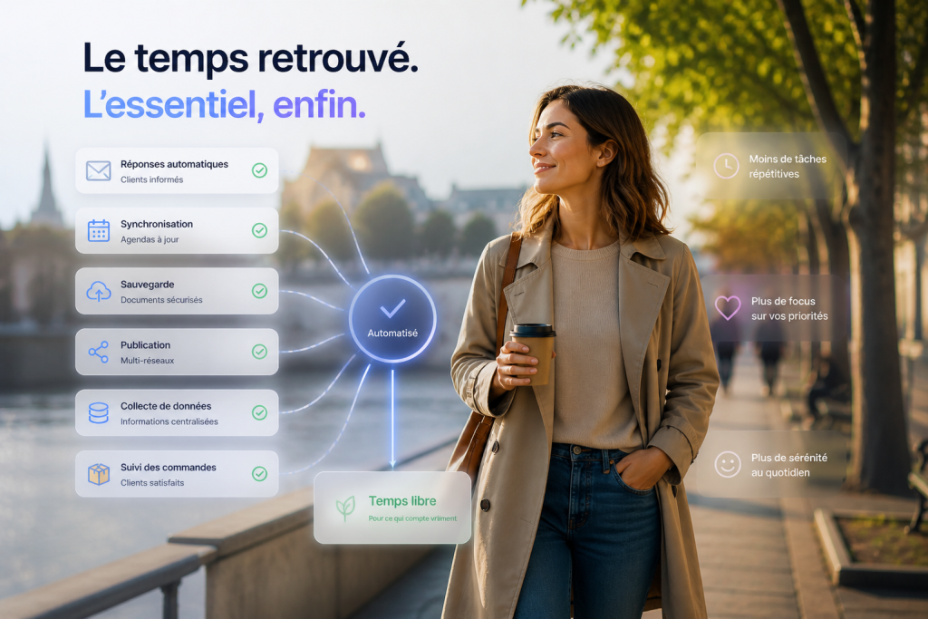 gain de temps automatisation liberté entrepreneur