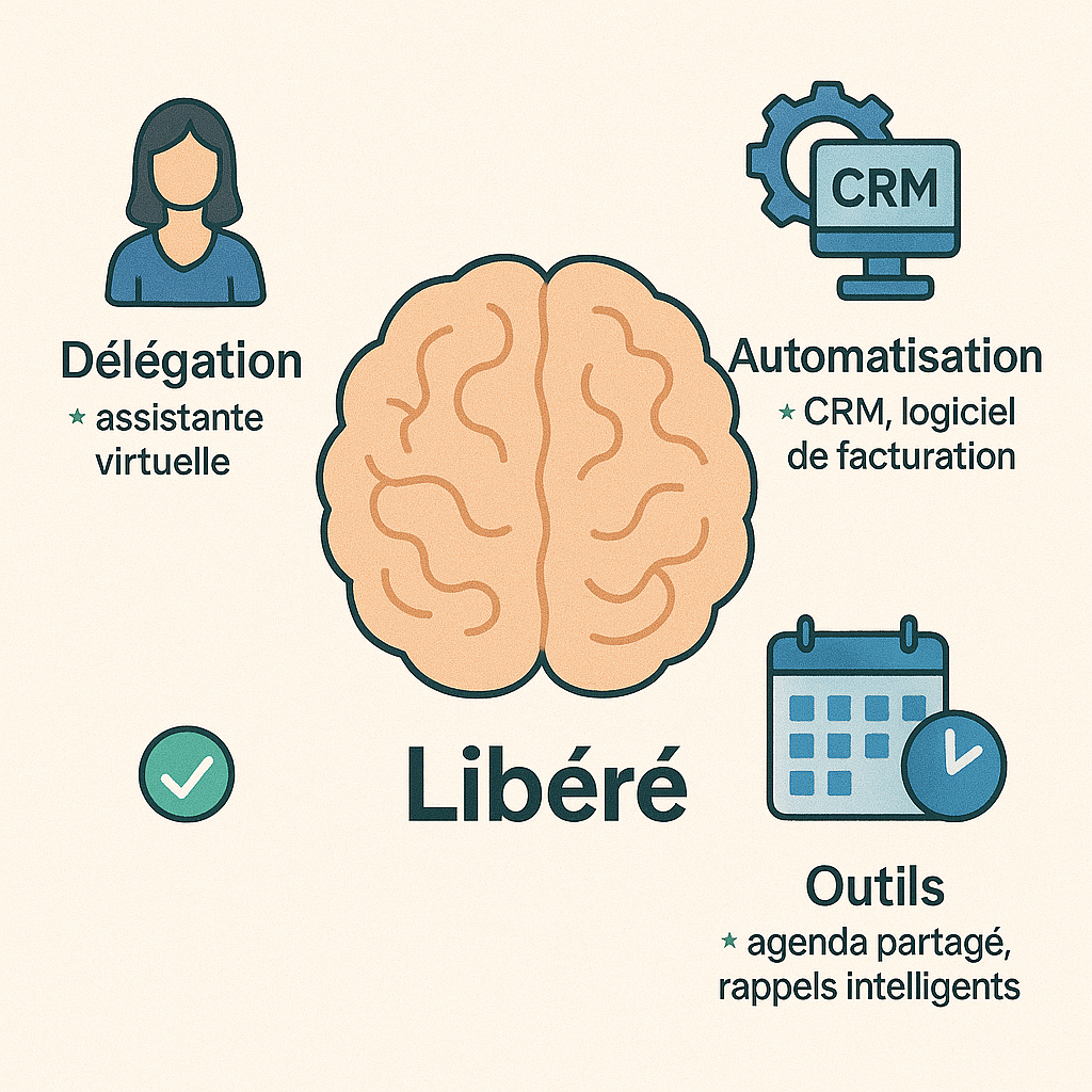 Cerveau allégé par des automatisations et schémas simples.