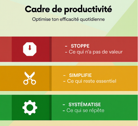 Framework productivité incroyable: la méthode en 3 temps pour retrouver ton focus et ton énergie