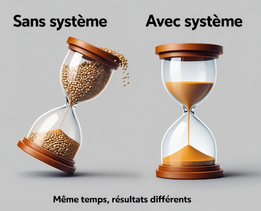 framework productivité: même temps, résultat différent avec ou sans système de productivité