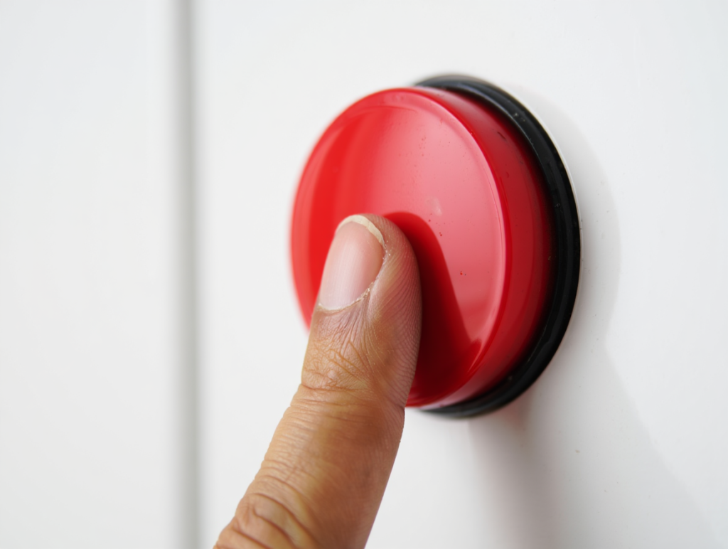 bouton STOP symbolisant l'arrêt des tâches