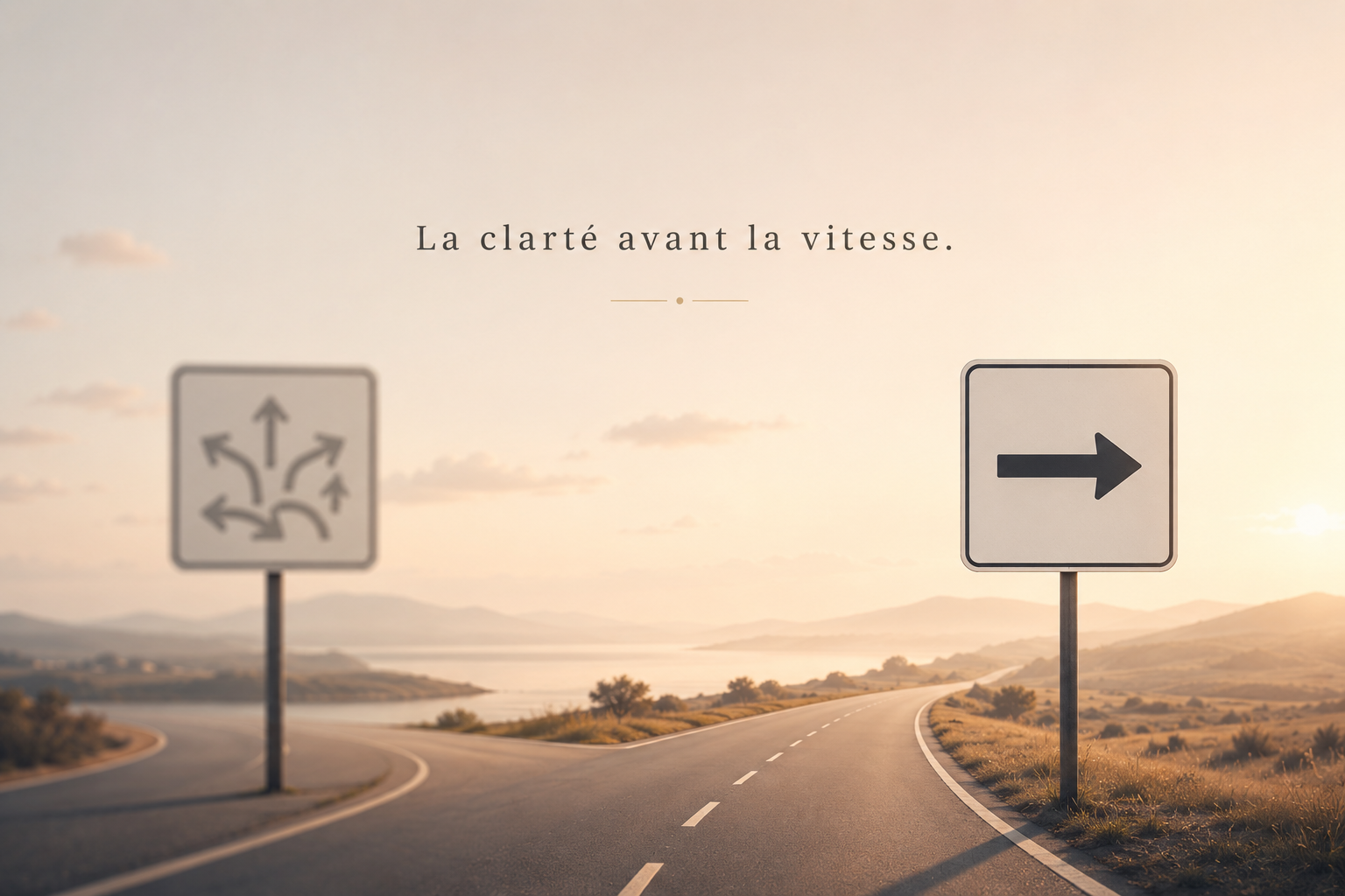 Entrepreneure hésitant entre vitesse et clarté dans son organisation professionnelle